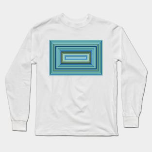 IN BLUE TONES - PARALLEL LINES ON RECTANGULAR FORMATION Long Sleeve T-Shirt